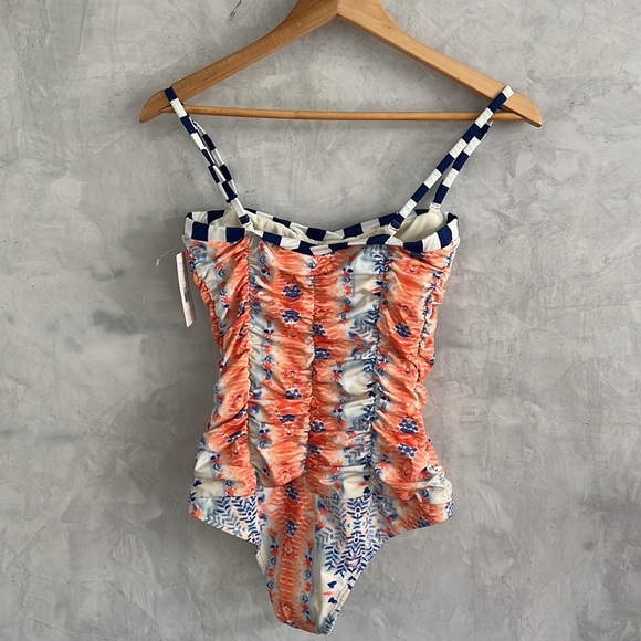 SAHA, NWT One Piece Retro Flowered Bathing Suit, Size S - Picture 4 of 10